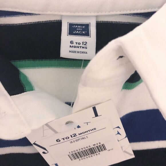Janie & Jack Striped Polo Shirt - Picture 2 of 3